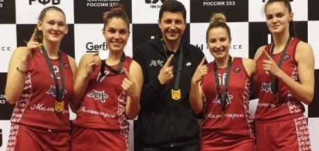 Женская команда МБА - первый чемпион России по баскетболу 3x3